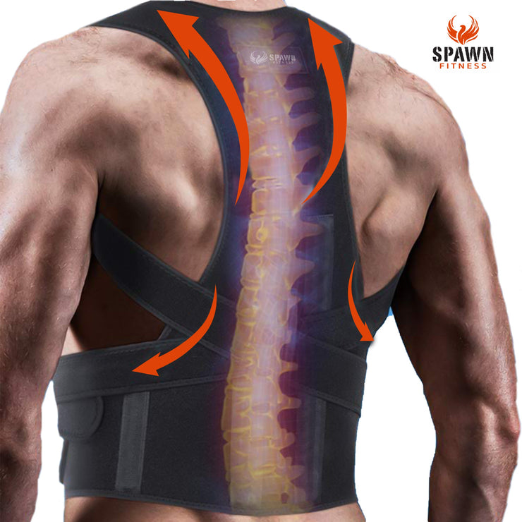 Spawn Fitness Back Brace Posture Corrector Lumbar Support and Neck Pain Relief