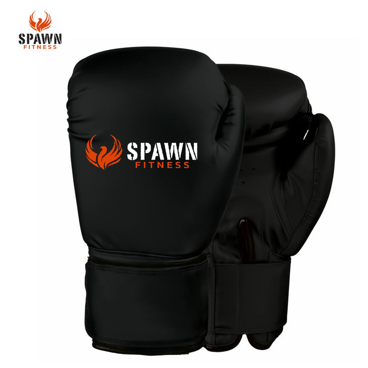 Spawn Fitness Boxing Gloves for Sparring Gear Training Equipment Black 14 oz