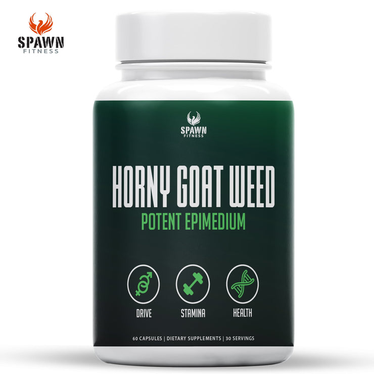 Spawn Fitness Horny Goat Weed for Men Male Enhancing Supplement with Maca Tongkat Ali 60 Capsules